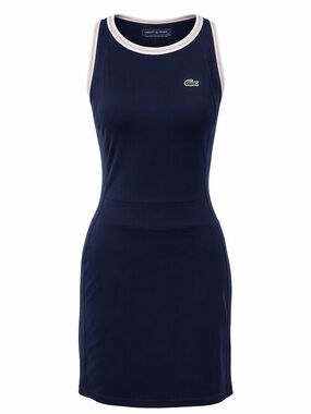 Lacoste Navy Sleeveless Sport Dress with White Trim